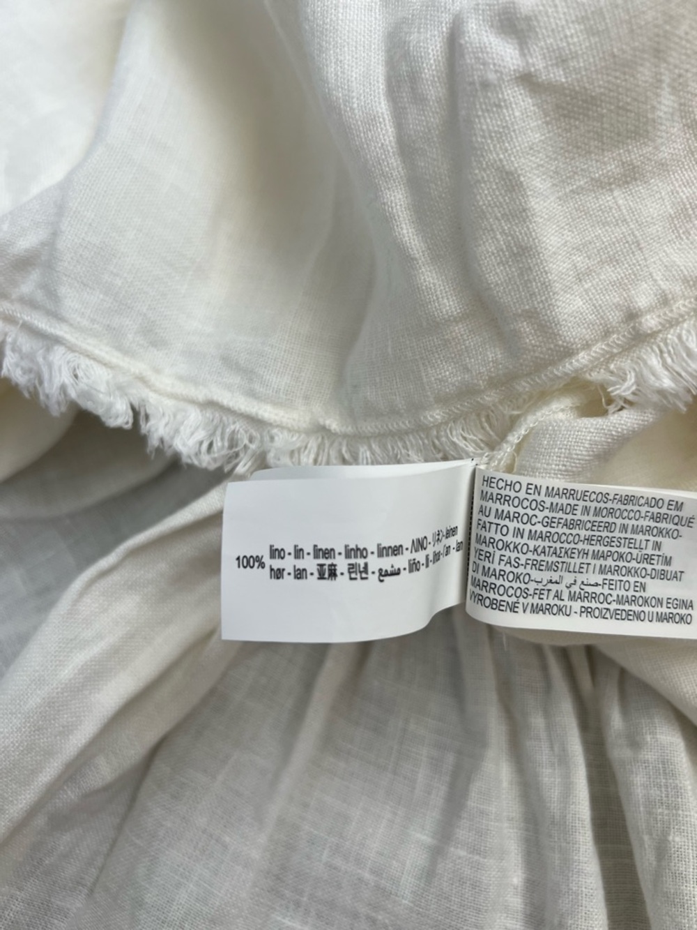 Zara ZW Collection Linen Asymmetric Dress in Oyster White Size XS - Picture 6 of 8